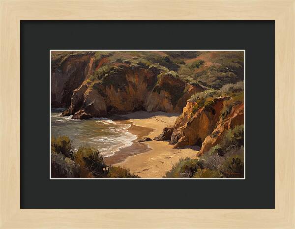 Beach Cove Framed By Dramatic Cliffs