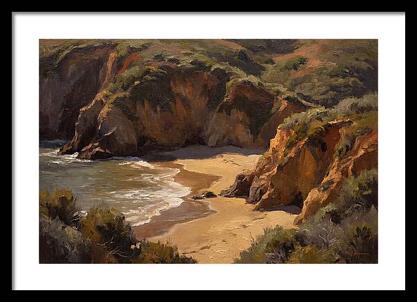 Beach Cove Framed By Dramatic Cliffs
