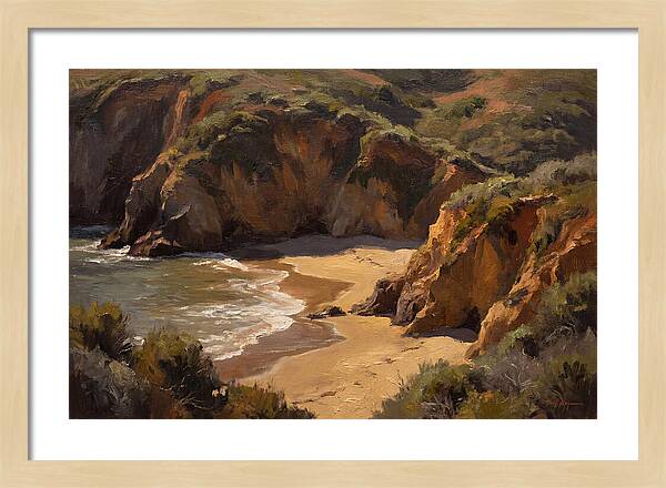 Beach Cove Framed By Dramatic Cliffs