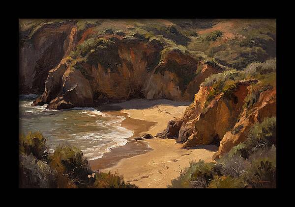 Beach Cove Framed By Dramatic Cliffs