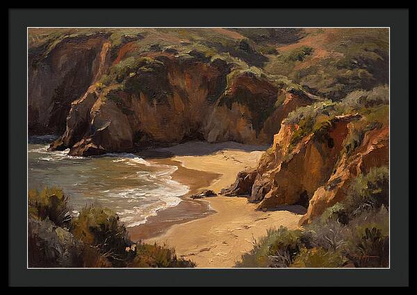 Beach Cove Framed By Dramatic Cliffs