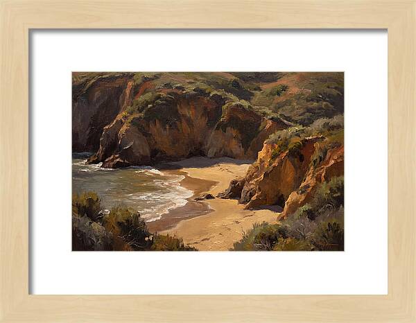 Beach Cove Framed By Dramatic Cliffs
