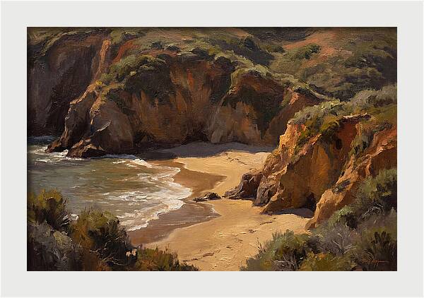 Beach Cove Framed By Dramatic Cliffs