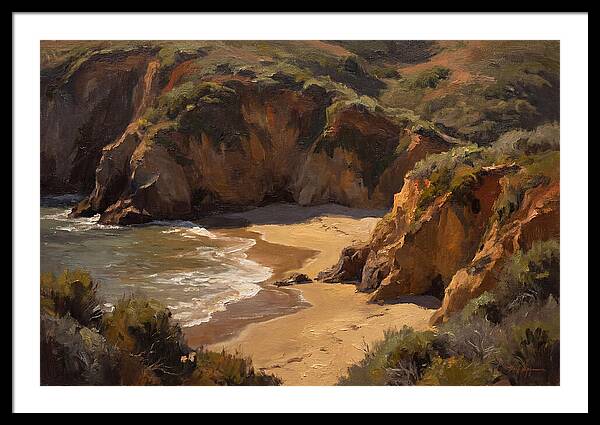 Beach Cove Framed By Dramatic Cliffs