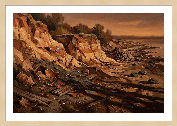 Beach Erosion Revealing Artifacts