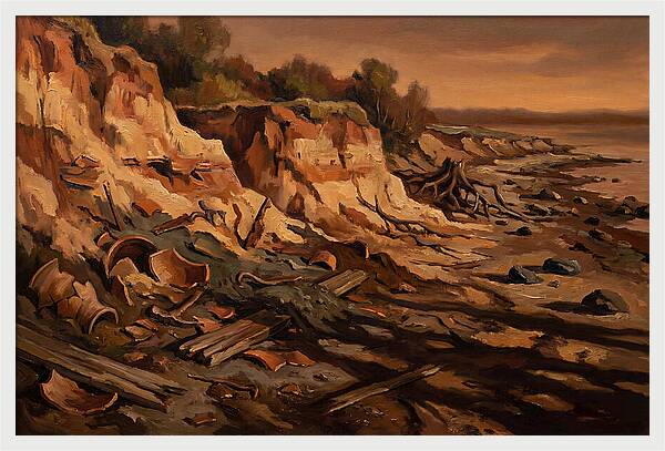 Beach Erosion Revealing Artifacts