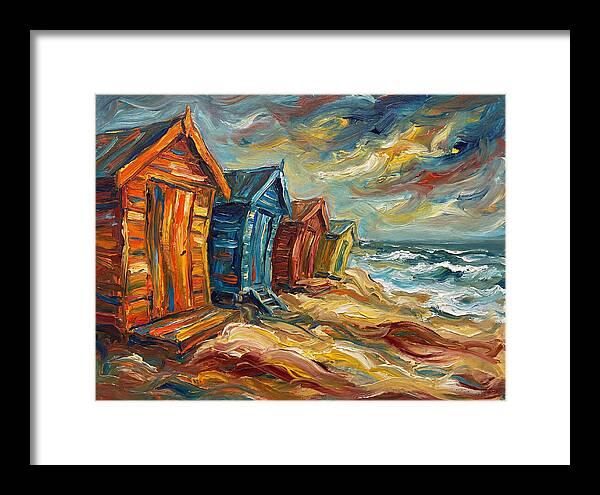 Beach Huts By The Shore