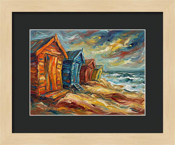 Beach Huts By The Shore