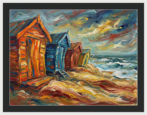 Beach Huts By The Shore