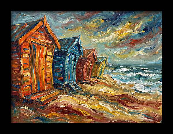 Beach Huts By The Shore