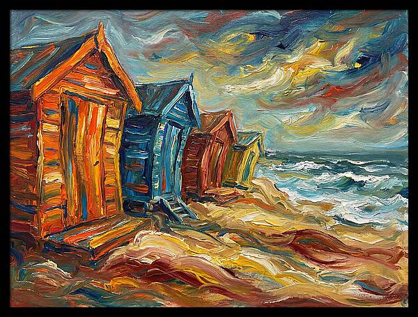 Beach Huts By The Shore