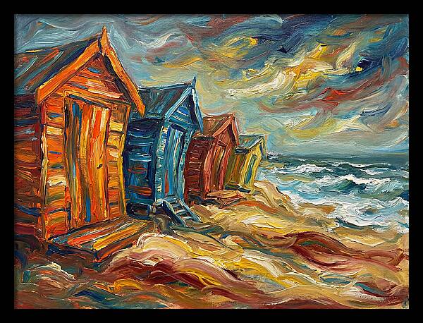 Beach Huts By The Shore