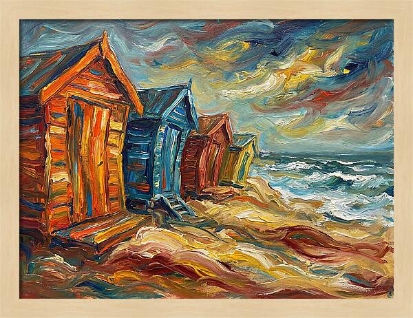 Beach Huts By The Shore
