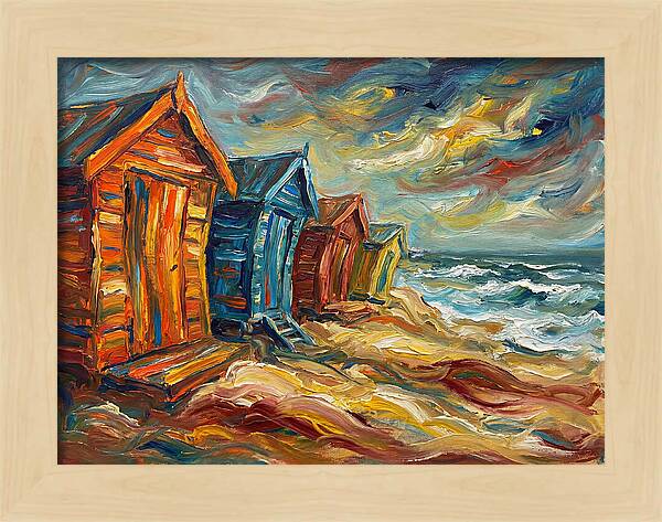 Beach Huts By The Shore