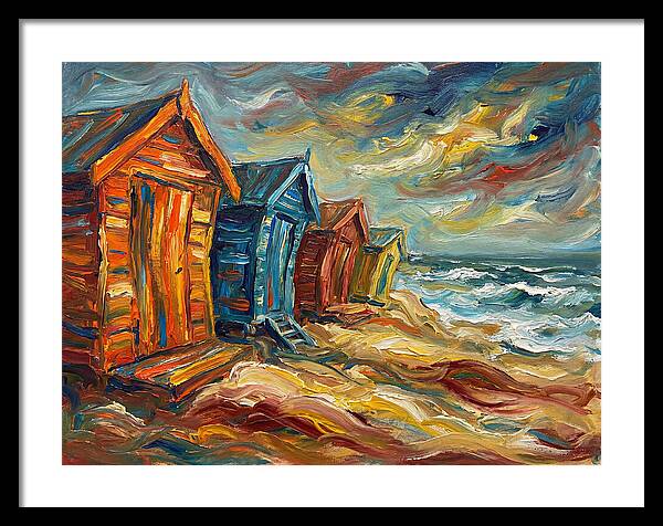 Beach Huts By The Shore