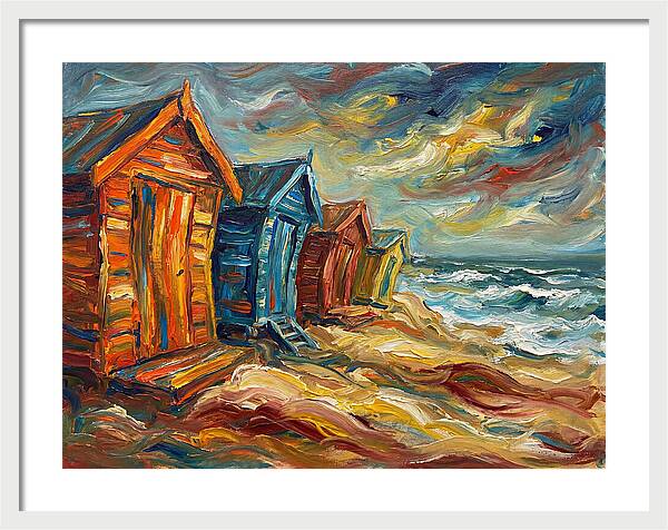 Beach Huts By The Shore