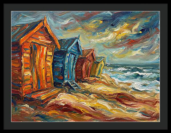 Beach Huts By The Shore