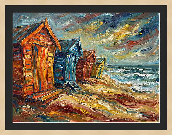 Beach Huts By The Shore
