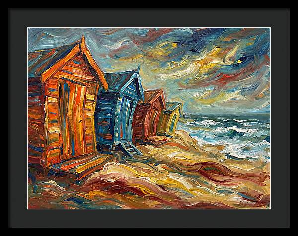 Beach Huts By The Shore