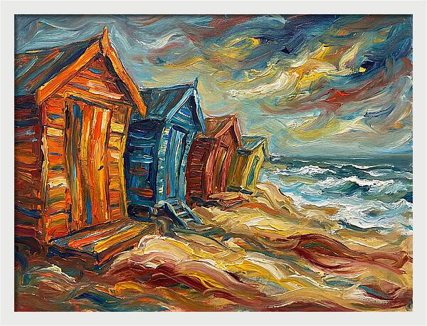 Beach Huts By The Shore