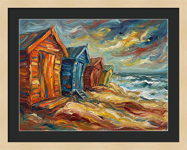 Beach Huts By The Shore