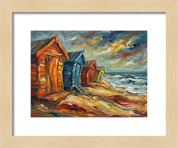Beach Huts By The Shore