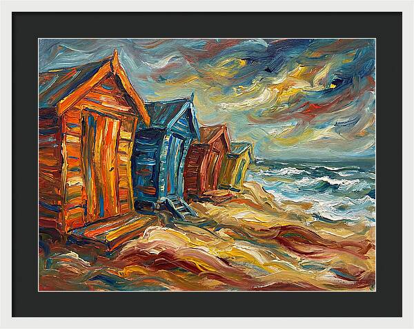 Beach Huts By The Shore