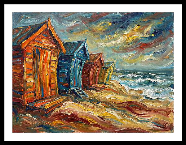 Beach Huts By The Shore