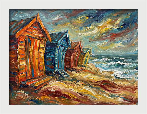 Beach Huts By The Shore