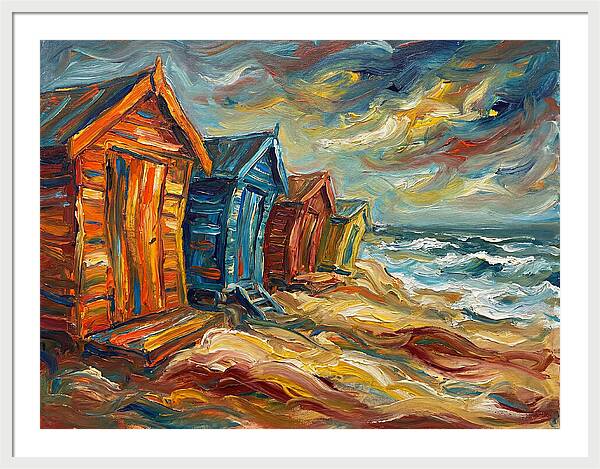 Beach Huts By The Shore