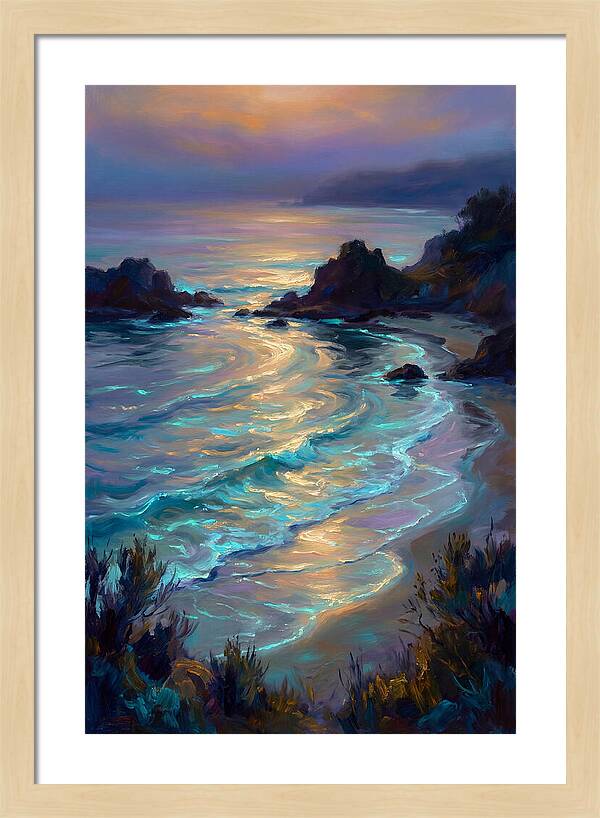 Beach Inlet At Dusk