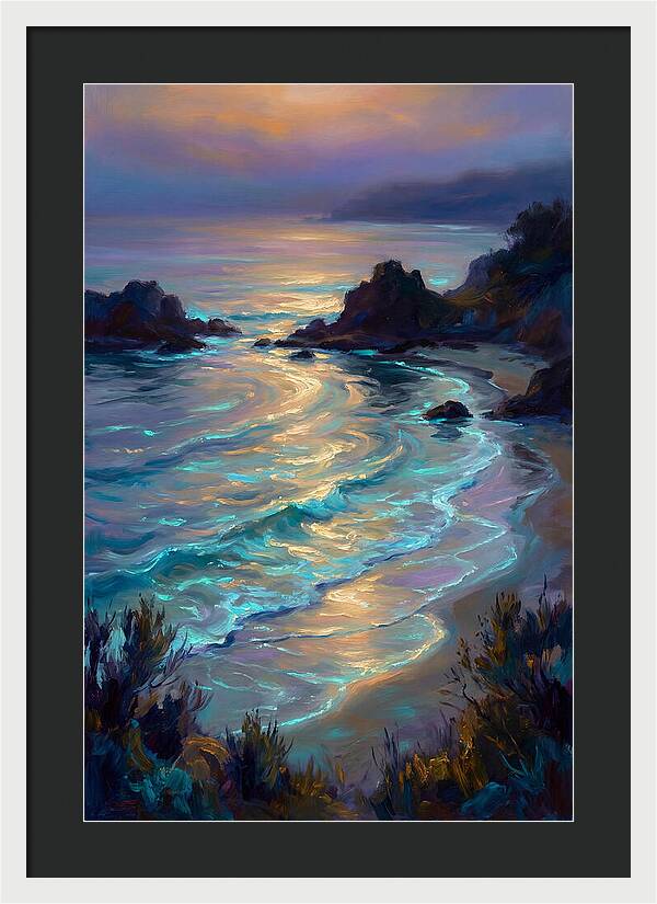 Beach Inlet At Dusk