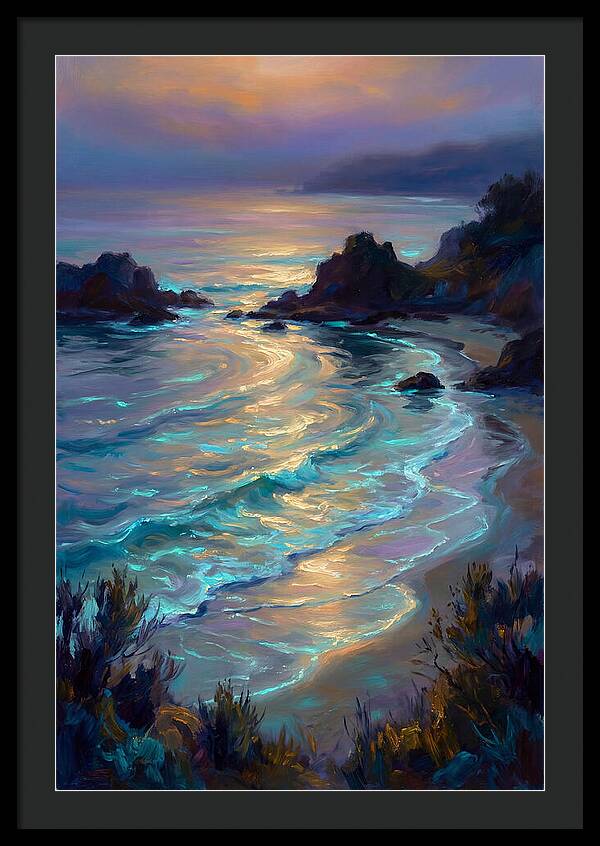 Beach Inlet At Dusk
