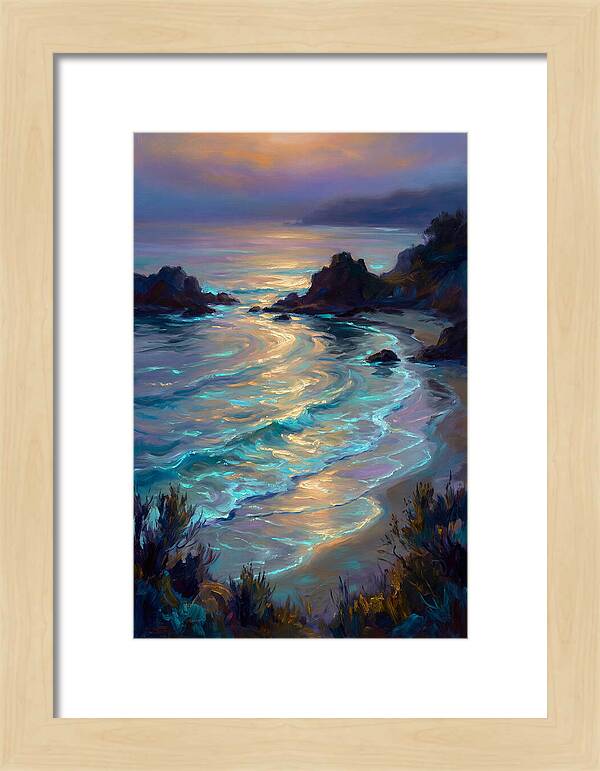 Beach Inlet At Dusk