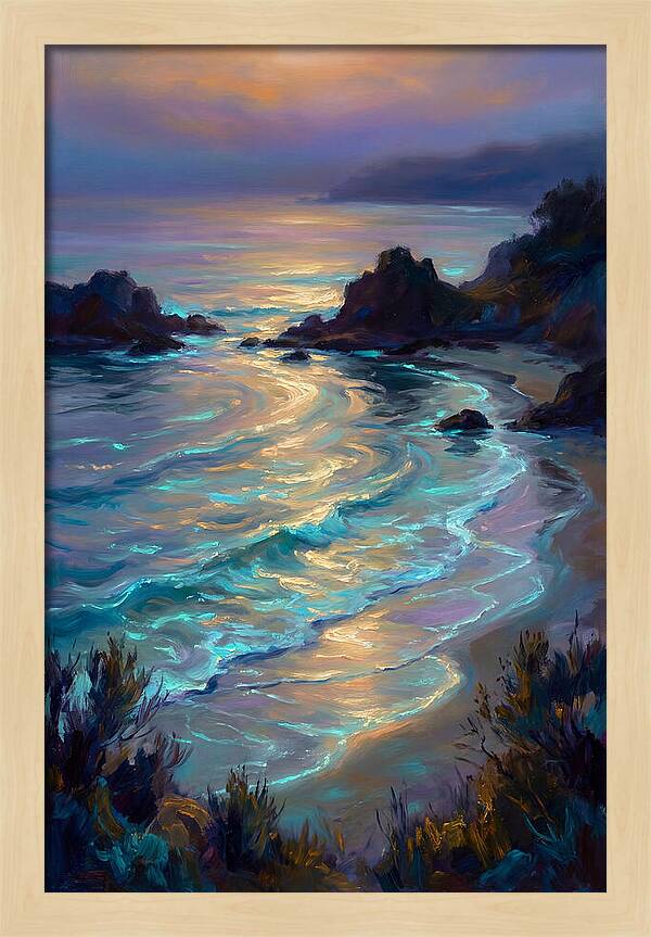 Beach Inlet At Dusk