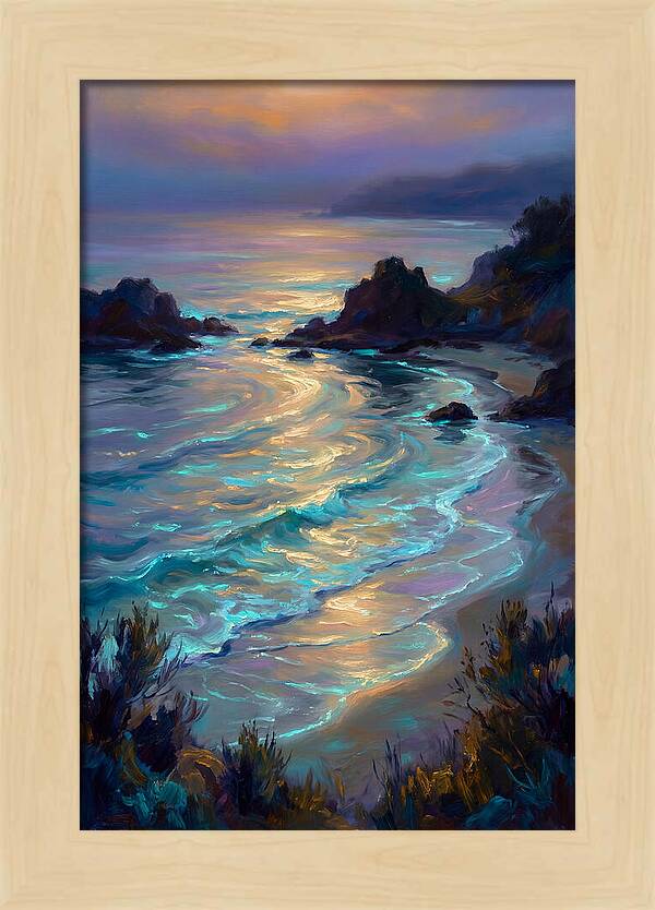 Beach Inlet At Dusk