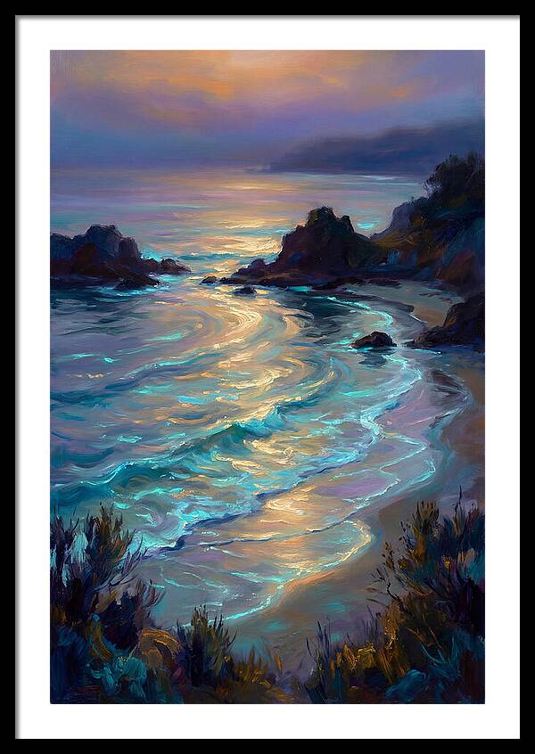 Beach Inlet At Dusk