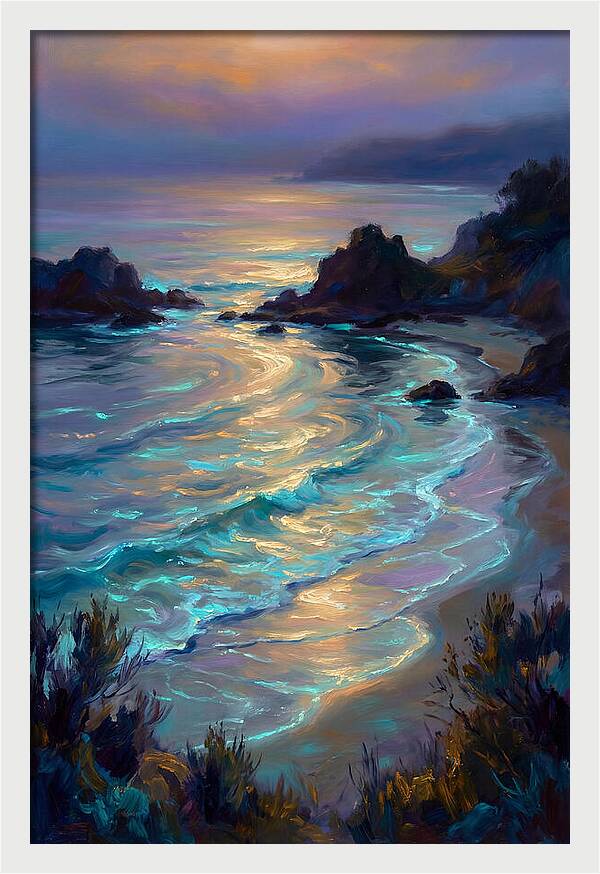Beach Inlet At Dusk