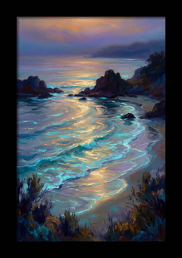 Beach Inlet At Dusk