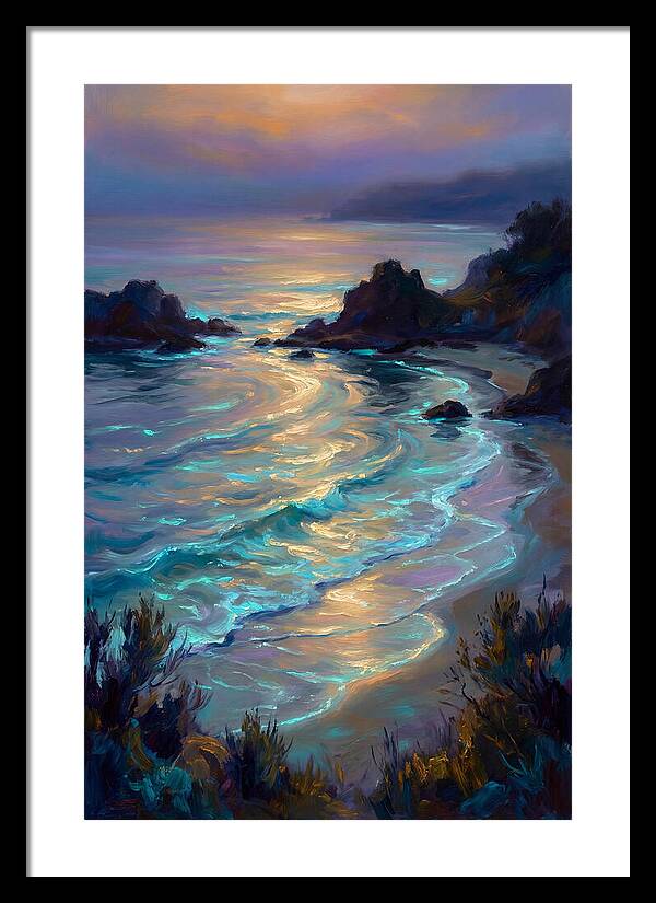 Beach Inlet At Dusk
