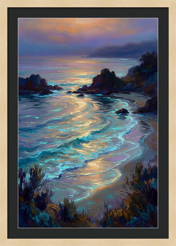 Beach Inlet At Dusk
