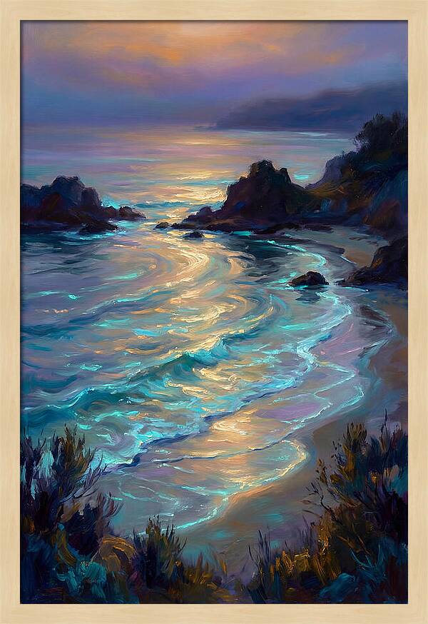 Beach Inlet At Dusk
