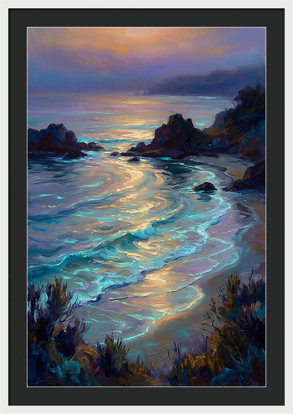 Beach Inlet At Dusk