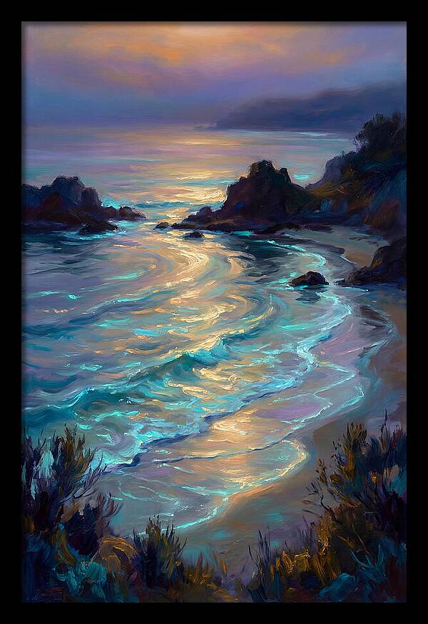 Beach Inlet At Dusk