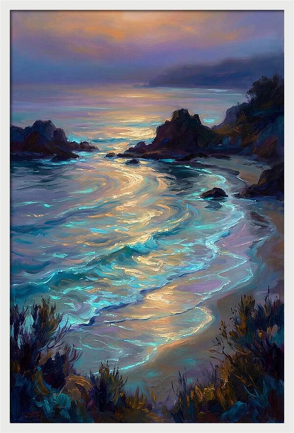 Beach Inlet At Dusk