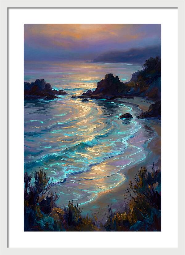 Beach Inlet At Dusk