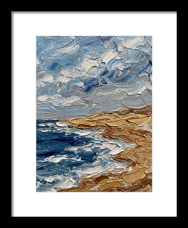 Beach Landscape In Palette Knife Style
