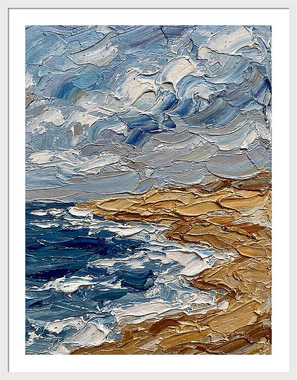 Beach Landscape In Palette Knife Style
