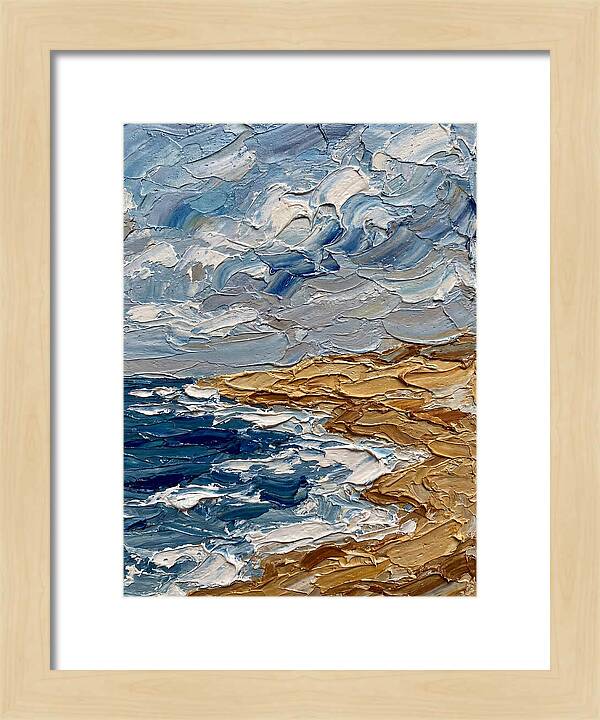 Beach Landscape In Palette Knife Style