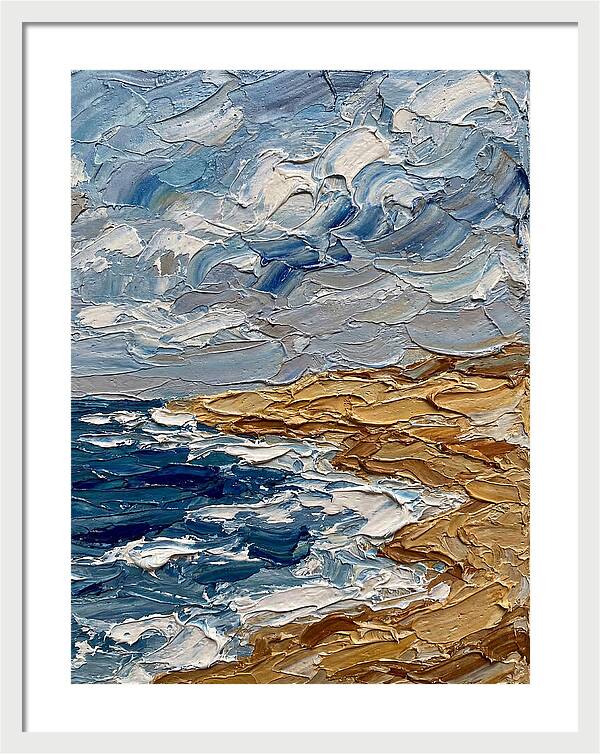 Beach Landscape In Palette Knife Style